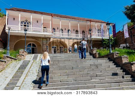 Sighnaghi, Kakheti, Georgia - May 2, 2018: Wedding Palace In Center Of Signagi Or Sighnaghi City At 