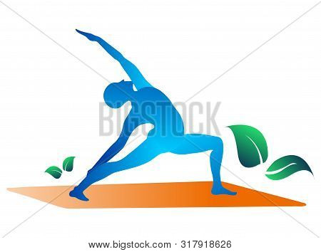 Stylish Modern Complex Posture For Yoga. Yoga, Sports, Meditation, Breathing. Yoga. Modern Vector Fl