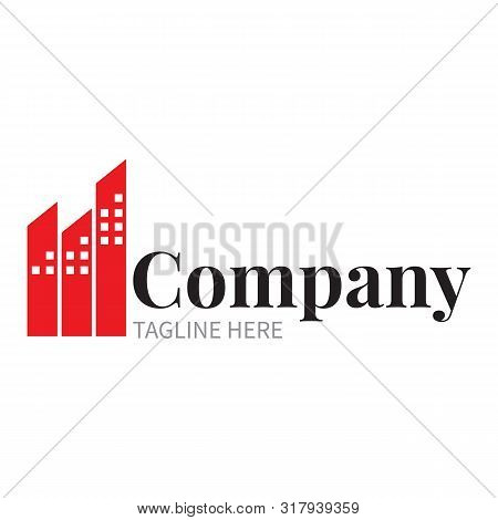Red Modern Real Estate House Business Logo