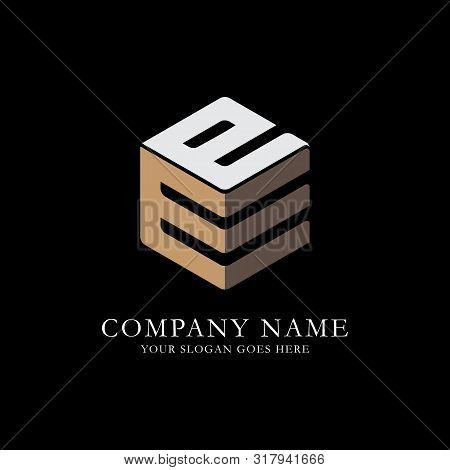 Ee Initial Letter Logo Inspiration, E And E Combination Logo Vector With Hexagonal Idea