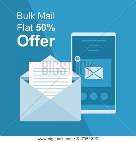 Conceptual Vector Illustration For Bulk Mail For Company