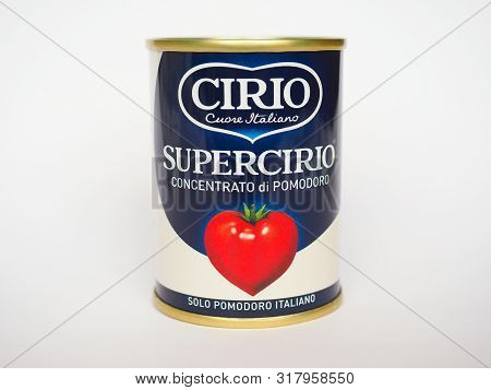 Milan - Aug 2019: Cirio Tomato Concentrate Paste