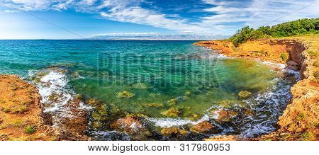 Panorama View Of Sea From The Vir Island In The Zadar County Of Croatia, Europe.