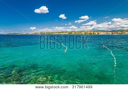 Petrcane, Picturesque Seaside Resort, View Of The Sea Bay, The Zadar County Of Croatia, Europe.