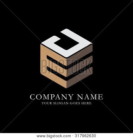 Ej Initial Letter Logo Inspiration, E And J Combination Logo Vector With Hexagonal Idea