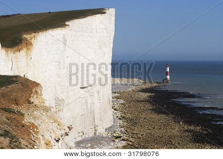Beachy Head fyr. UK