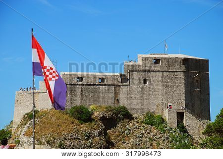 Fort Lovrijenac In Dubrovnic (croatia) As Seen From The City Wall