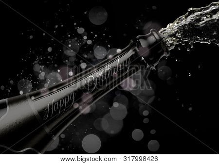 Champagne Bottle Birthday