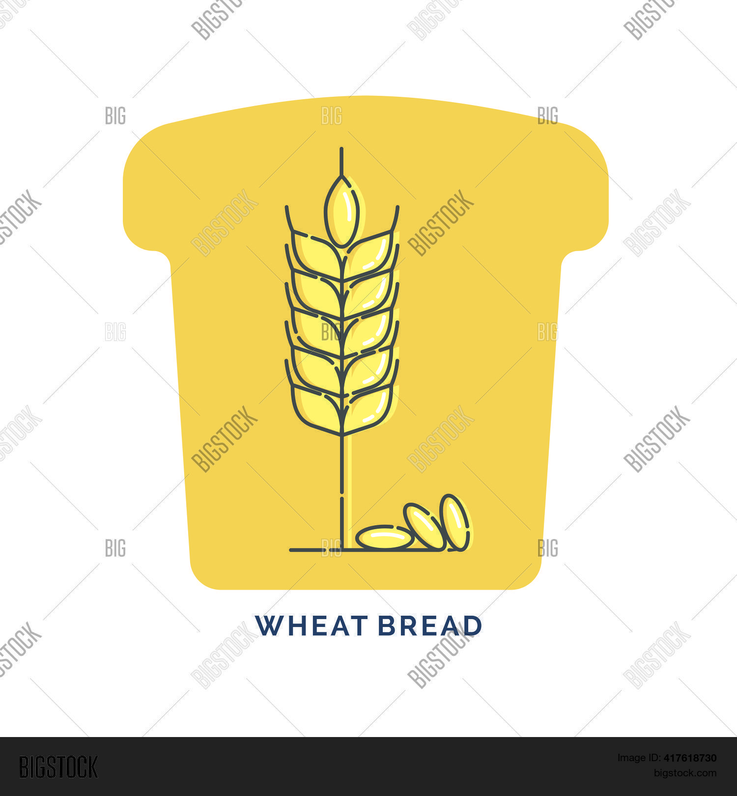 Farm Wheat Ears Icon Vector & Photo (Free Trial) Bigstock