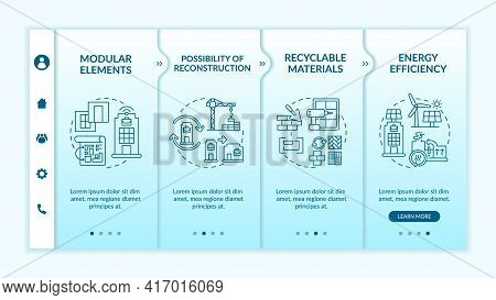 Future Office Construction Onboarding Vector Template. Responsive Mobile Website With Icons. Web Pag