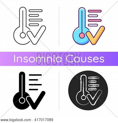Comfortable Room Temperature Icon. Smart Heating And Conditioning System For Home. Weather Check. Th