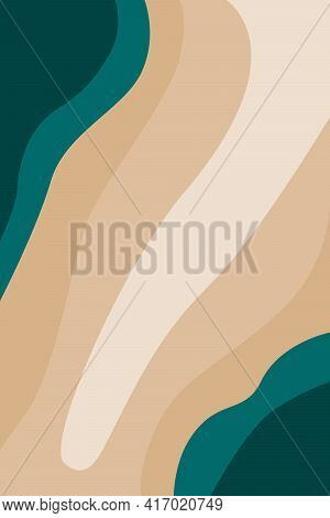 Poster Green Biege Colors. Abstract Trendy Universal Background Template. For Cover, Invitation, Ban