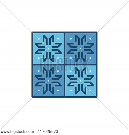 Ceramic Wall Tile Vector Concept Blue Modern Icon