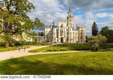 Hluboka nad Vltavou castle in Southern Bohemia, Czech Republic