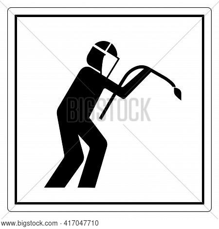 Warning Welding Area Symbol Sign, Vector Illustration, Isolate On White Background Label .eps10