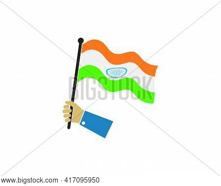 Indian Flag Vector Icon Illustration