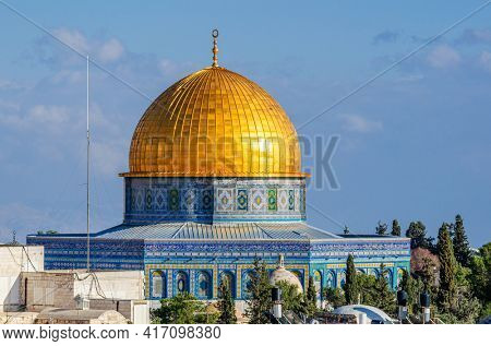 The Temple Mount, known as Haram esh-Sharif to Muslims, in Jeruslaem, Israel.