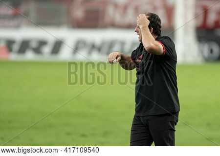 Rio, Brazil - April 15, 2021: Rogerio Ceni Coach In Match Between Flamengo V Vasco By Carioca Champi