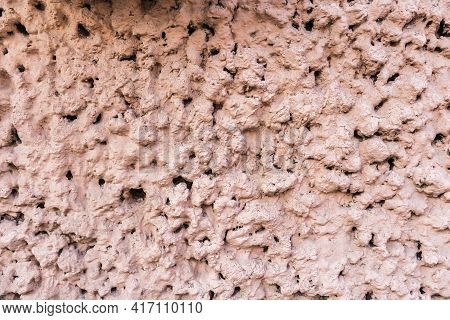 Stone Texture Spraying Porosity Pink Background Pattern Surface