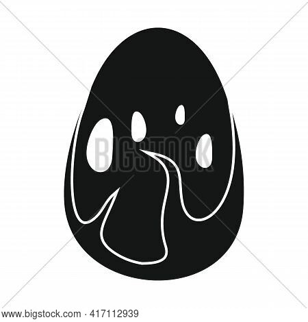 Vector Steak Black Simple Icon Isolated On White