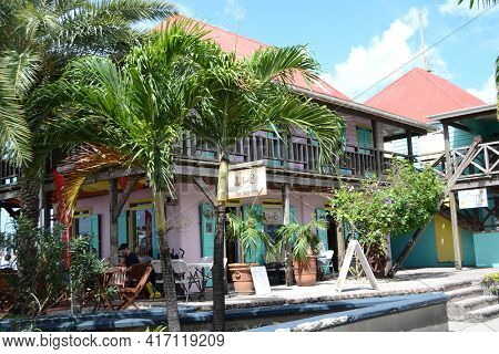 ST. JOHNS, ANTIGUA - 21 MAR 2012: Java 2 Go, Sidewalk Coffee House in St. Johns, Antigua, Caribbean, 