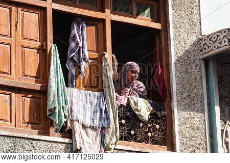 Ajmer, India - Jan 04, 2020: People Near The Entrance Gate Of Dargah Shariff. Dargha Of Great Sufi S