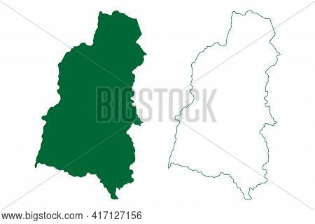 Godda District (jharkhand State, Republic Of India, Santhal Pargana Division) Map Vector Illustratio