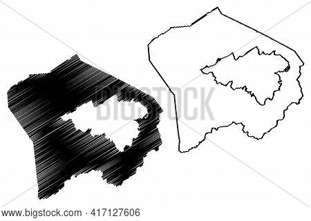 Roanoke County, Commonwealth Of Virginia (u.s. County, United States Of America, Usa, U.s., Us) Map 