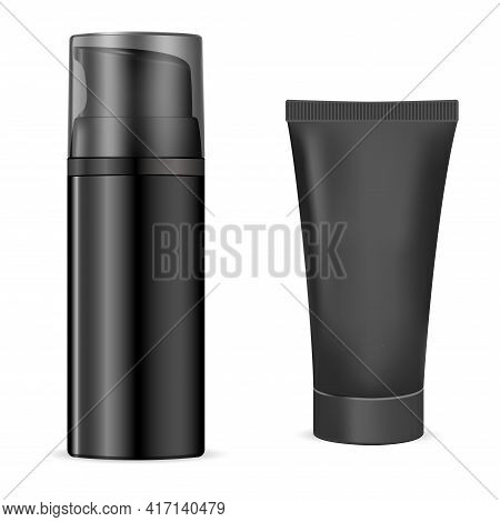 Shave Bottle. Charcoal Cosmetic Gel, Body Moisture. Cleanser Liquid And Moisturizing Packaging, Faci