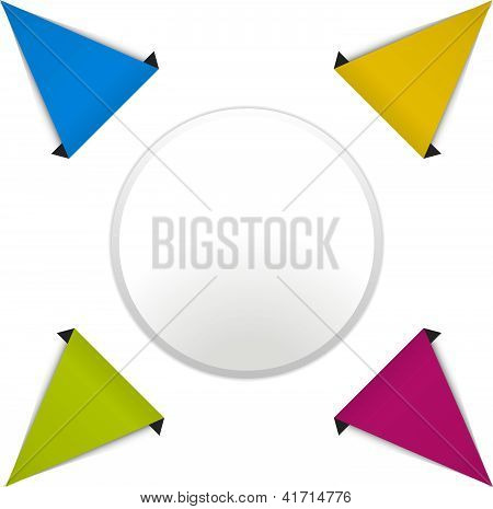 farve cyklusdiagram med pile