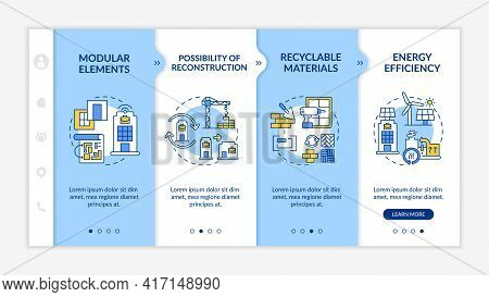 Future Office Construction Needs Onboarding Vector Template. Responsive Mobile Website With Icons. W