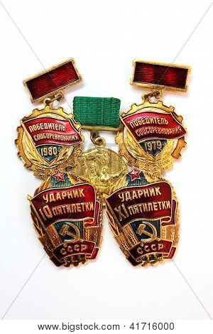 Soviet medals for valorous work