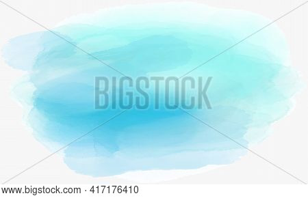 Water Color Blue Graphic Design Vector Background.