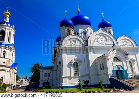 Bell Tower And Cathedral Of The Bogolyubovo Icon Of Our Lady In Bogolyubovo Convent In Vladimir Obla
