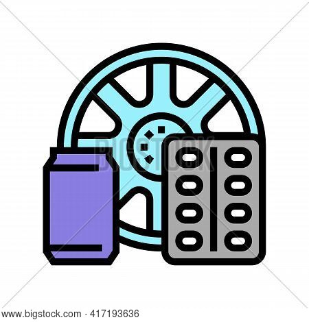 Products From Aluminium Color Icon Vector. Products From Aluminium Sign. Isolated Symbol Illustratio