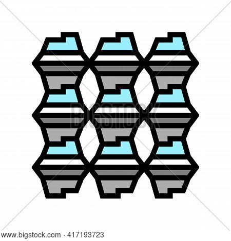 Process Aluminium Production Color Icon Vector. Process Aluminium Production Sign. Isolated Symbol I