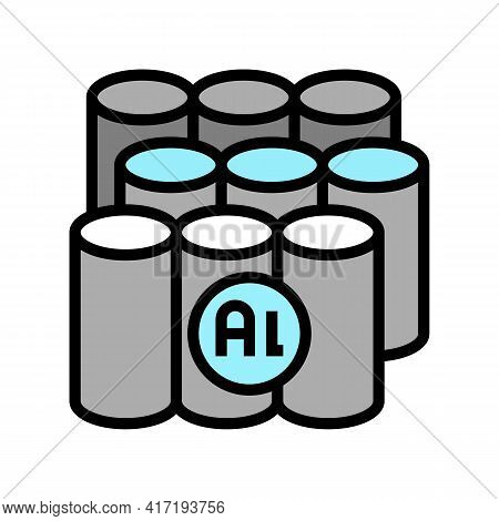 Product Of Aluminium Production Color Icon Vector. Product Of Aluminium Production Sign. Isolated Sy
