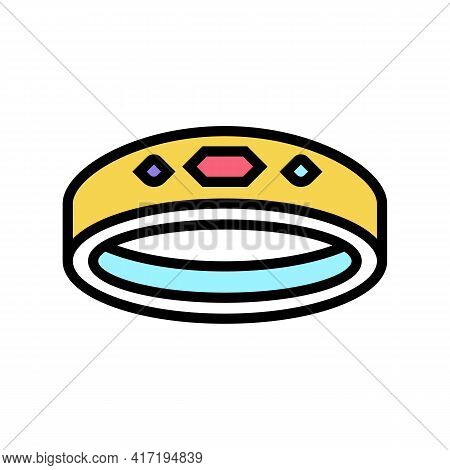 Rings Jewellery Color Icon Vector. Rings Jewellery Sign. Isolated Symbol Illustration