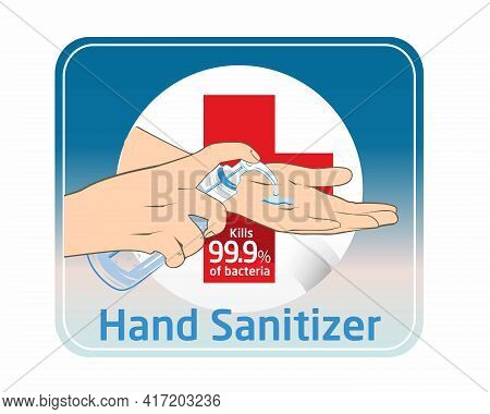 Hand Sanitizer - Protect From Convid-19 Illustration