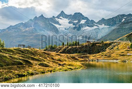 Leisee Lake Near Zermatt In Swiss Alps