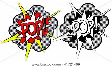 Cartoon Explosion Pop-Art-Stil