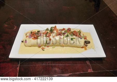 Authentic Tex Mex Cuisine Food Known As The Buritto