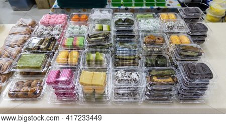 Assorted Sweet Nyony Kueh Kuih For Iftar Or Buka Puasa By Muslim In Ramadhan Month In Malaysia