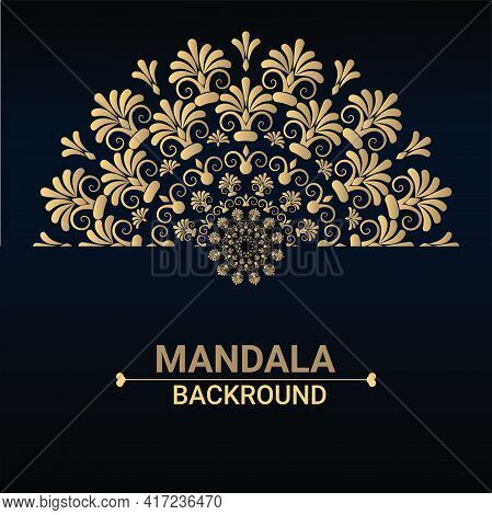 Decorative Embroidery Repeat Rough Backdrop. Ethnic Style Round Embroidered Mandalas Ornaments.