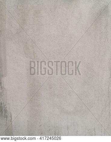Cement Wall Plaster, Spread On Concrete Polished Textured Background Abstract Grey Color Material Sm