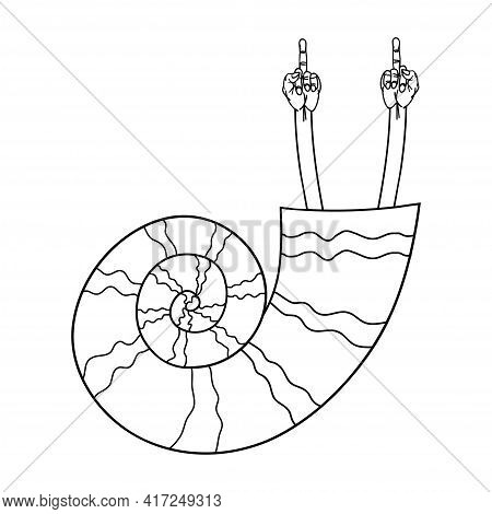 Fuck You Hand Finger Logo Icon. Outline Illustration Of Hand With Fuck You Finger Vector Illustratio