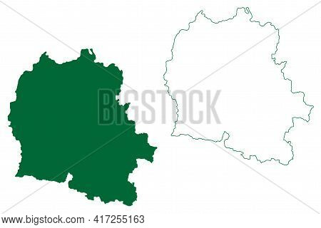 Deoghar District (jharkhand State, Republic Of India, Santhal Pargana Division) Map Vector Illustrat
