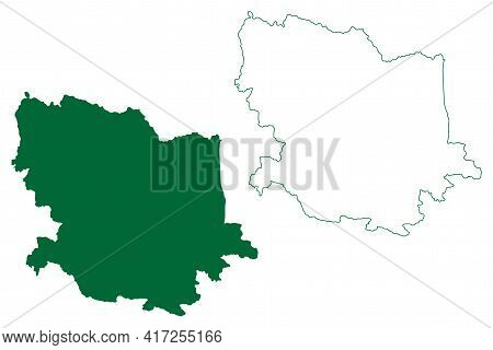 Dumka District (jharkhand State, Republic Of India, Santhal Pargana Division) Map Vector Illustratio