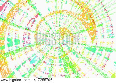 Brght Spectrum Theme Swirling Pattern Geometric Crystal Shape Illustration Graphic