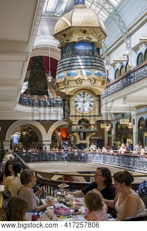 Sydney, Australia - Dec 16, 2018: Interior Of The Queen Victoria Building (qvb), George Street. The 
